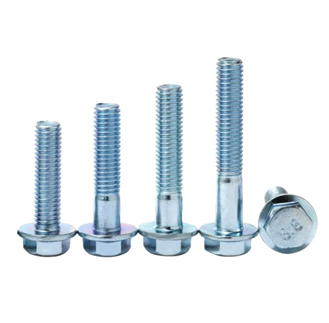 Carbon Steel Blue White Zinc Hex Flange Bolt Grade8.8 10.9 best